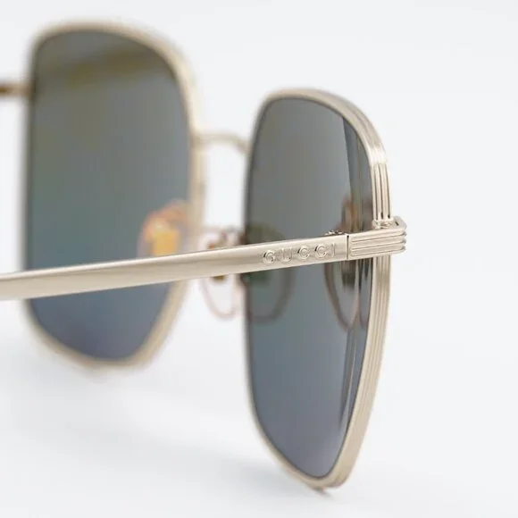 Gucci GG0802S 004 Sunglasses Gold Square Frame, Multicolor Lenses Gucci GG0802S 004 Sunglasses Gold Square Frame, Multicolor  main image 2